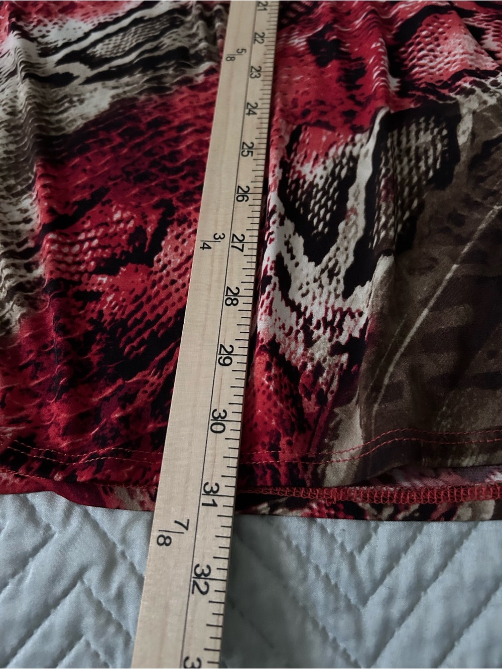 NWOT Susan Graver Red Animal Print Cowl Neck Tunic Top 1X - Picture 8 of 11